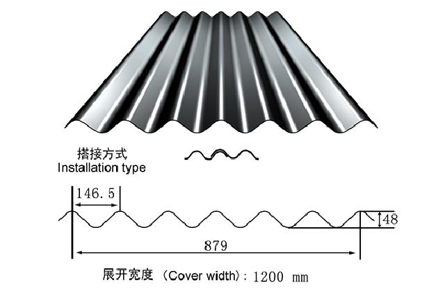 瓦模，加厚波紋板